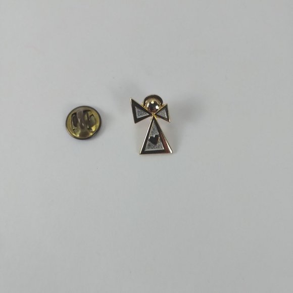 Guardian Angel Pushback  Pin Gold Tone - Picture 5 of 5